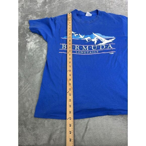 Vintage 80s Bermuda Nature Short Sleeve T Shirt Men's Size Large Blue - Picture 11 of 12